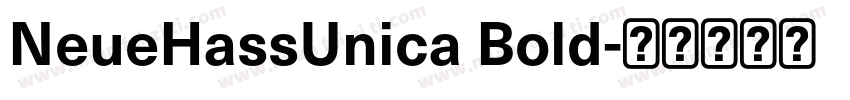 NeueHassUnica Bold字体转换